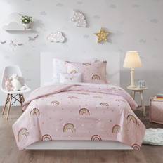 Bed Set Mi Zone URBAN HABITAT KIDS 6-Piece Pink Twin Rainbow with Metallic Printed Stars