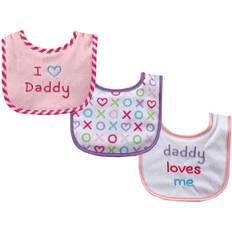 Luvable Friends Baby Bibs, 3-Pack, One Size Pink Daddy ONE SIZE