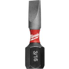 Milwaukee Slotted Screwdrivers Milwaukee SHOCKWAVE Impact Duty 1 3/16 in. SL #8 Slotted Alloy Steel Insert Bit 2-Pack