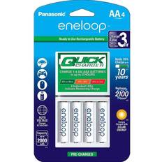 Panasonic Batteries & Chargers Panasonic 'Advanced' Individual Battery 3 Hour Quick Charger with 4 AA eneloop Rechargeable Batteries