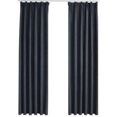 vidaXL Blackout Curtains with Hooks 140x245cm