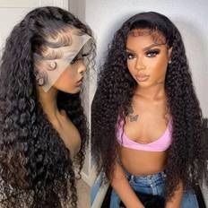 Aveiyce 13x6 HD Deep Wave Lace Front Wigs 24 inch