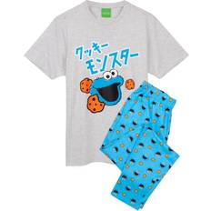 M Pysjamaser Sesame Street Cookie Monster Pyjama Set - Blue