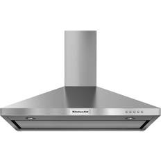 90cm - Stainless Steel - Wall Mounted Extractor Fans KitchenAid KVWB406DSS36", Stainless Steel