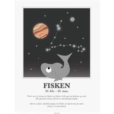 Kids by Friis Pisces Zodiac Poster 30x40cm