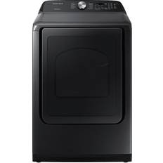 Black condenser tumble dryer Tumble Dryers Samsung DVG50R5200V Front with 7.4 cu. Black, White