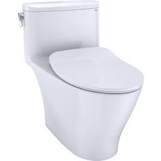 Toilets with bidet Toto Nexus 28 5/8" One-Piece Elongated Bowl with 1.0 GPF Single Flush and Slim Seat in Cotton, MS642234CUFG#01