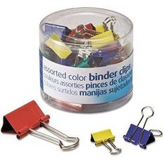 Staples Office Supplies Staples Binder Clips, Metal, Assorted Colors/Sizes, 30/Pack