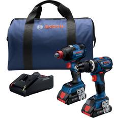 Bosch Battery Set Bosch 18 Volt Combination Tool Kit Includes Brushless 1/4" Impact Driver, Brushless Compact Drill/Driver, Lithium-Ion Battery Part #GXL18V-251B25