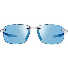 Revo Sunglasses Revo Unisex Descend XL Blue Water with Crystal Frame