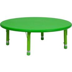 Children's Tables Flash Furniture 45" Round Adjustable Activity Table, Green