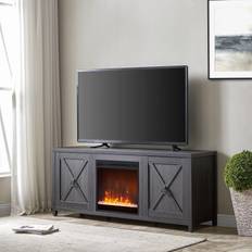 65 inch fireplace tv stand Evelyn&Zoe Modern/Contemporary 58 Wide Charcoal Gray TV Stand