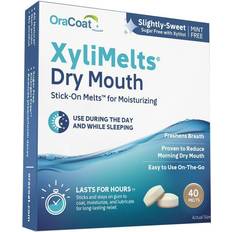 Saliva Stimulation Products OraCoat XyliMelts Dry Mouth Stick-on Melts Slightly Sweet 40 Count