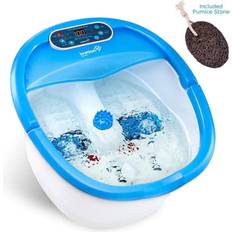 Foot Baths Ivation Automatic 1-Person Pedicure Foot Spa Bath, Portable Foot Spa Massager, Blue and White