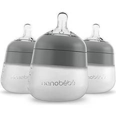 Nanobébé Baby care Nanobébé Nanobb 3-Pack 5 Oz. Flexy Silicone Baby Bottles In Grey Grey 5 Oz