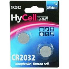 2032 batteri Hycell 3 V Lithium CR 2032 Button Cell Silver (Pack of 2)