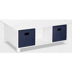 Tables RiverRidge Home White 6-Cubby Storage Activity with Navy Bins Bins