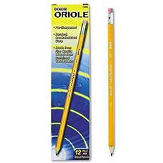 Pencil Case Dixon Oriole Woodcase Presharpened Pencil, HB #2, Yellow, Dozen