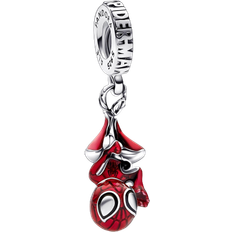 Pandora Marvel Hanging Spider-Man Dangle Charm - Silver/Red/Black