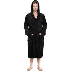 NY Threads Luxurious Mens Shawl Collar Fleece Bathrobe Spa Robe 