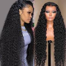 Cirvty 13x4 Deep Wave Lace Front Wig 20 inch Black