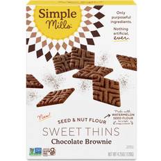 Simple Mills, Seed & Nut Flour, Sweet Thins, Chocolate Brownie, 4.25