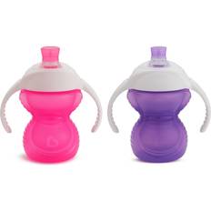 Munchkin Click Lock Bite Proof Trainer Cup, Pink/Purple, 7 Ounce, 2 Count