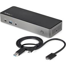 Cables StarTech USB-C & USB-A Dock - Hybrid Triple Laptop Docking DisplayPort