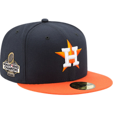 Headgear Houston Astros New Era 2022 World Series Champions Road Side Patch 59FIFTY Fitted Hat - Navy/Orange
