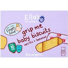 Brød, Kjeks og Knekkebrød Ella's Kitchen Organic Vanilla + Bananas Baby Biscuits Snack Multipack 10+