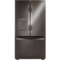 Black fridge freezer with water dispenser LG LRMWS2906D 36" French Black