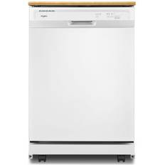 Fully Integrated - White Dishwashers Whirlpool 24 in. White Front Control Heavy-Duty Portable Hour Wash White