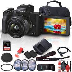 Mirrorless Cameras Canon EOS M50 Mark II Mirrorless Digital Camera with 15-45mm Lens Bundle