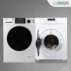 Washer and dryer set Equator ADVANCED Wide 110V White 1.9 Laundry Center