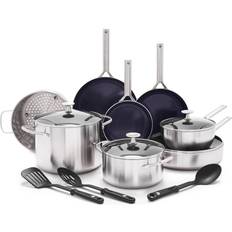Blue Diamond Tri-Ply Cookware Set with lid 15 Parts