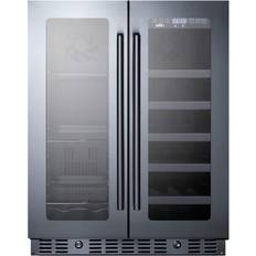 Wine Coolers Summit Appliance 24 French Door Dual Zone 21-Bottle Silver
