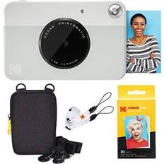 KODAK Mini Shot 2 Retro 4PASS 2-in-1 Instant Camera and Photo Printer  (2.1x3.4 inches) + 68 Sheets Gift Bundle, Yellow 