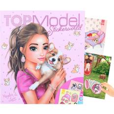 Top Model Klistremerker Top Model Corgi Stickerworld Book with 20 Background Pages to Design Yourself