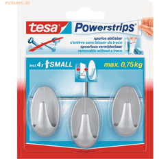 Bilderhaken TESA POWERSTRIPS® Small Oval adhesive hook matt Bilderhaken