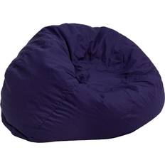 Flash Furniture Beanbags Flash Furniture Dillon Small Solid Navy Blue Refillable Bean Bag