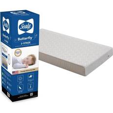 Mattresses on sale Sealy Butterfly 2-Stage Cotton Ultra Firm Crib Toddler Mattress