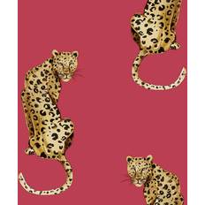 NextWall Wallpaper NextWall Daisy Bennett Designs Leopard King Peel and Stick Wallpaper (Red)
