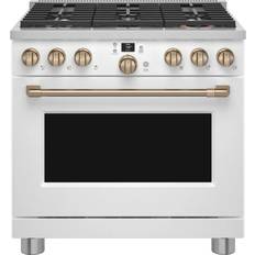 6 burner gas stove Cafe C2Y366P4TW2 36" Customizable White