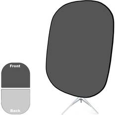 Savage 5x6' Collapsible Disc Reversible Background Kit, Dark/Light Gray