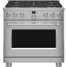 6 burner gas stove Cafe C2Y366P2TS1 36" Customizable Silver