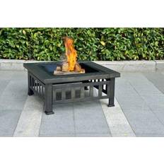 Bond Fire Pits & Fire Baskets Bond Bali 32 in. W 22.44 in. H Outdoor Square Powder Coated
