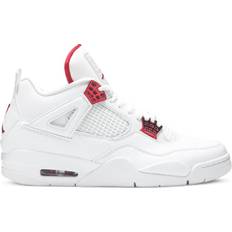 Men - Nike Air Jordan 4 Shoes Nike Air Jordan 4 Retro M - White/University Red/Metallic Silver
