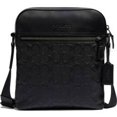 Men Handbags Coach Houston Flight Bag In Signature Leather - Black