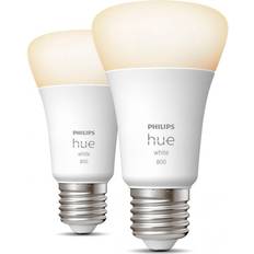 E27 Lyskilder Philips Hue W A60 EU LED Lamps 9W E27 2-pack