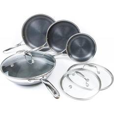 Wolfgang Puck 21-Piece Stainless Steel Cookware and Mixing Bowls Set, Non-Stick Pots, Pans & Skillets; Nesting Bowls with Lids & Interchangeable